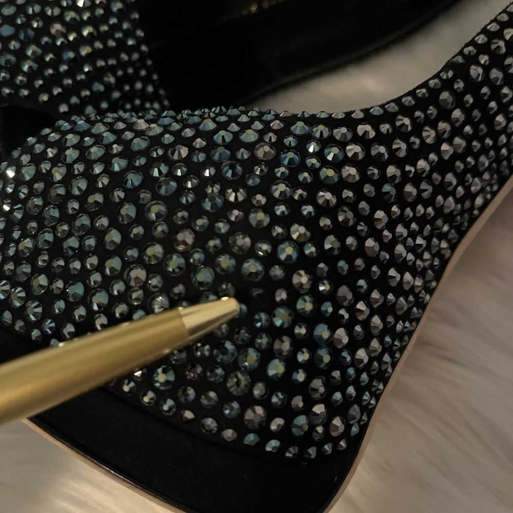 Giuseppe Zanotti Sharon Peep Toe Platform Pumps Sz 37 (US 7) Crystal Rhinestone - Picture 11 of 16